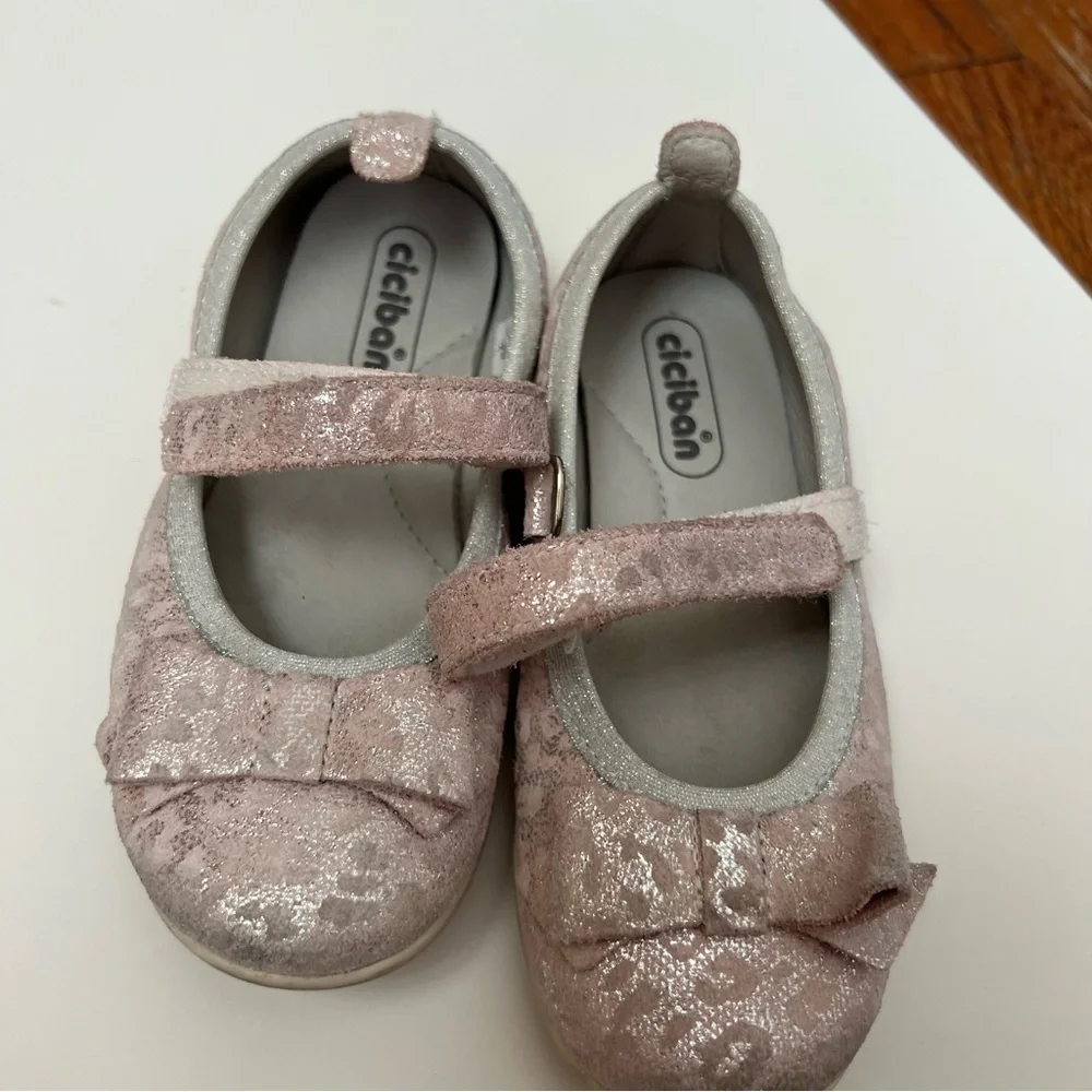 Ciciban|Kids Girls Glittery Pink Mary Jane Flats -Size 11